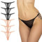 Femmes String Simple G-String Léger T-Back Sexy Thongs Noir Blanc Beige Vert Jaune Rouge String