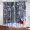 Weihnachten Vorhang Blickdicht B 140 X H 160 cm Weihnachtsmann Geschenk Gardinen mit ösen Polyester Schallschutz Vorhänge 2er Set für Jugendzimmer Wohnzimmer Schlafzimmer Modern Home Dekoration
