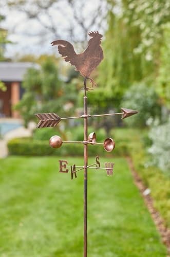 Garden Mile Girouette de jardin en bronze de 170 cm en forme de cerf pour jardin, piquets en métal pour animaux d'extérieur