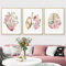 Blumen Anatomie Menschliche Leinwandbilder Malerei Herz Lunge Gehirn Wanddekoratio Krankenhaus Klinik Wandkunst Kunstposter Bilder Rahmenlos (3X40X50CM)