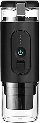 DieffematicKF Cafetera Calefacción Inalámbrica Máquina De Café Espresso Eléctrica Polvo Cápsula De Polvo Carga Portátil Outdoor Travel Car Coche (Color : Schwarz)