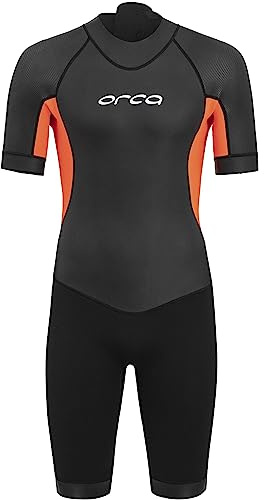 Orca Mens Vitalis Back Zip Open Water Swim Shorty Wetsuit NN2Y0 - Black -