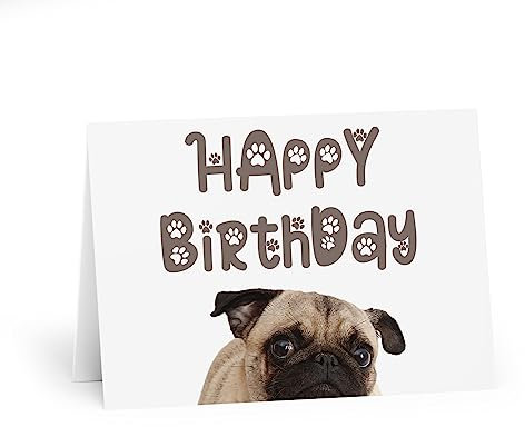 Mops Geburtstagskarte