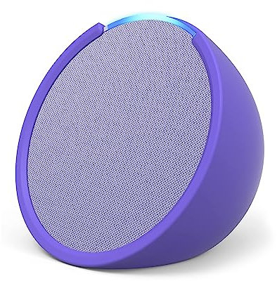 Echo Pop | Kompakter und smarter Bluetooth-Lautsprecher mit vollem Klang und Alexa | Lavendel + „Made for Amazon“: Sleeve für Echo Pop (2023er Version), Lila