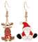 Weihnachtsohrringe Ohrringe Silber 925 Weihnachten, festliche Ornamente, Damen-Ohrringe, festlicher Weihnachtsbaum, festliche Ohrringe, modische Weihnachts Ohrringe Kleine Geschenke (Red, One Size)