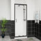 Aquariss 800mm Matte Black Pivot Alloy Hinge Shower Door Enclosure 6mm Clear Self Clean Glass Screen Cubicle Reversible