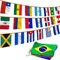 Anley Banderas de Hilo de 23 Países de América Latina-Banderas Latinas Surtidas para el Mes Hispano del Patrimonio Eventos Conferencias Decoración de Fiestas Barras Deportivas - 26 Pies 23 Banderas