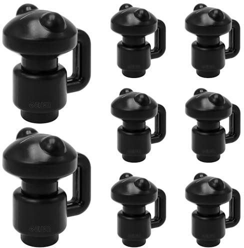 AWM Trampolin Endkappen (Frosch) Schutzkappen 28 mm - Innenliegend - Sicherheitsnetz Kappen Abschlusskappen *INNEN (8 Stück, schwarz)