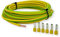 CusoTec Cavo di messa a terra, 6 mm², verde/giallo, con 6 terminali H07V-K, conduttore di messa a terra, flessibile, filo sottile (5-30 m) (15 metri)