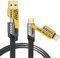 4 in 1 Multi Charging Cable,1M Dual Head USB Cable for iPhone & Androids, iPad, 4 in 1 Multi Charger Cable Type C to Lightning, Super Fast USB A/USB C to Type C [65W]/PD [27W] Nylon Braided Data Cable