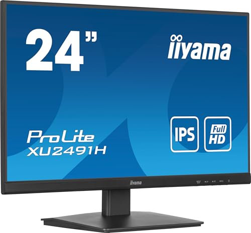 iiyama ProLite XU2491H-B1 24' IPS Monitor, 1920 x 1080 Full HD, 100Hz, 0,5ms