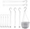 HiyyFloy Chaînes De Suspension en Plastique pour Jardinières, 10 Pièces, Crochet De Suspension pour Pots De Fleurs, Panier De Jardin, Chaînes Suspendues, Accessoires De Jardin
