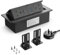 Recessed Power Strip USB C PD 20W, Ohuo Recessed Power Socket with USB C and Switch, 2 USB-A Ports, Black