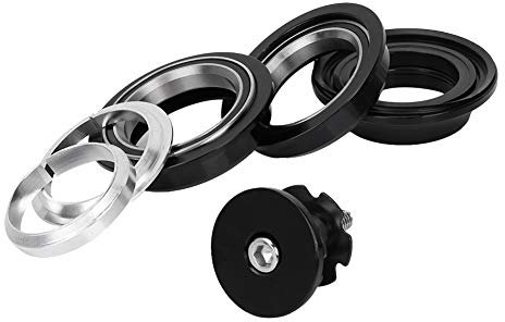 SUPYINI Ensemble de Têtes de Roulement de Vélo, Tube de Direction de Vélo de Montagne, Groupe de Coupelles de Roulement en Alliage D'aluminium, Jeu de Coupelles de Fourche Avant de Vélo,