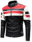Sunnyuk Giubbotto Moto Uomo Giubbotto Moto da Motociclista Elegante Giubbino Metal Casual Giacca Moto Pelle Leggera Chiodo Slim Fit Regular Fit Giacche Moto Sportiva Biker Comode