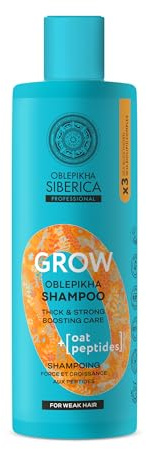 Natura Siberica Stärkendes & Wachstumsförderndes Peptid‑Shampoo – Kräftiges, langes & gesundes Haar – 400 ml