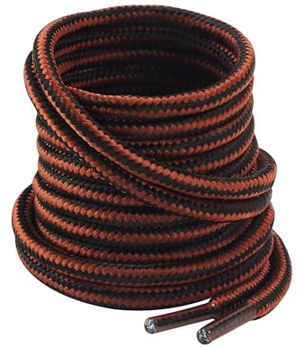 CCSOFTIME 2 Pairs Round Boot Laces,Heavy Duty Work Boot Laces for Work Boots,4.5mm Walking Boot Laces for Walking Boots,Steel Toe Cap Safety Boots,Durable Hiking Boot Laces for Women Men Kids