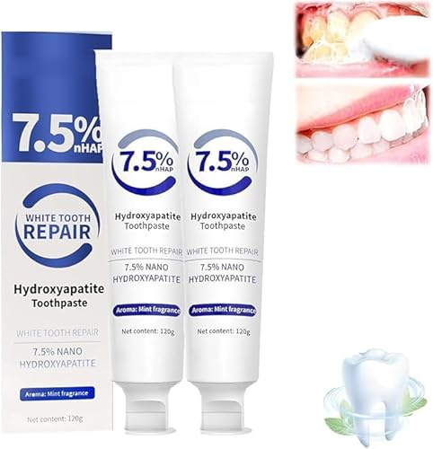 Hydroxyapatite Toothpaste for Enamel Protection,Fluoride-Free Formula with Gentle Mint,Enamel Protection and Tooth Strengthening,for Sensitive Teeth,Fresh Breath