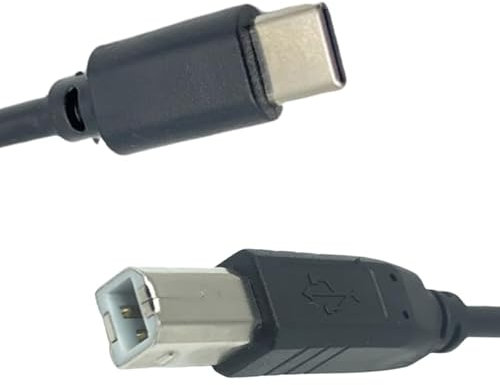 T-ProTek Câble USB-C vers USB-B pour imprimante - Câble de données et scanner - Compatible avec Canon Pixma TS7750i, TS7650i