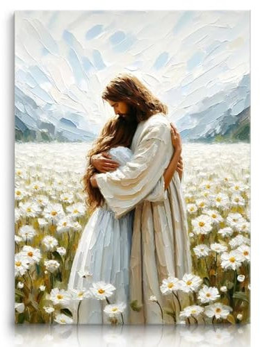 Fchen art Wandkunst, Motiv: Jesus umarmt mich im Garten, Gemälde, Kunst, Jesus Christus, Wand-Motivationsposter, I Held Him Would Not Let Him Go First Day in Heaven, Gebetskunst, 30,5 x 40,6 cm