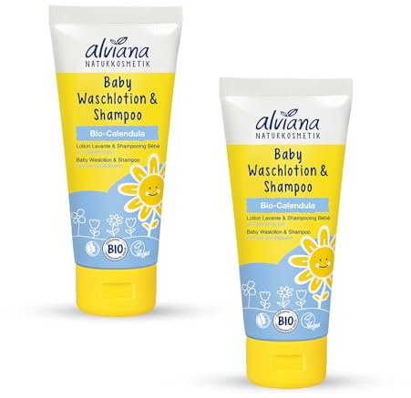 Alviana Baby Body Wash & Shampoo 200ml (Pack of 2) | Gentle Care for Baby's Sensitive Skin | Organic Calendula