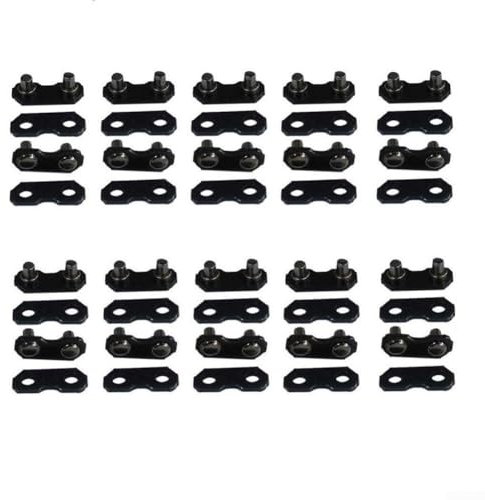 Zilimontt Kits de reparación de cadena de motosierra, 20 juegos de 3/8 pulgadas LP tipo 91 Master Link correas de amarre para Oregon para Carlton para modelos Windsor, color negro
