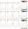 Anseom Tarros de Yogur Transparentes con Tapa 12 Piezas, 150ml Vasos Postre Vidrio, Tarros de Yogur, Tarros de Pudín para Almacenar Leche, Mermelada, Yogur, Miel, Postres