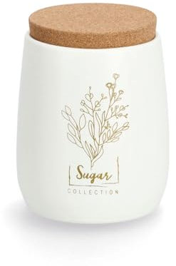 Zeller 19386 Vorratsdose m. Korkdeckel Sugar, 750 ml, Metall,