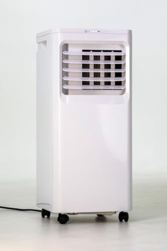 Könighaus Smarte Mobile Klimaanlage | Schnell & Effizient (A) | 4-in-1: Kühlung + Entfeuchter + Ventilator + Luftreiniger | Steuerung per Fernbedienung & Alexa | 7000 BTU Klimagerät (2,1 kW)