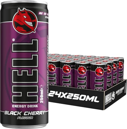 Sold by Kandy Collection - HELL Energy Drink Black Cherry Flavour | 24 x 250ml
