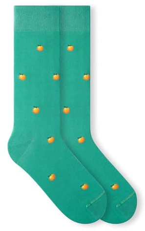 von Jungfeld Bio-Baumwoll Socken Damen Herren, Lange bunt gemusterte Businesssocken & Anzugsocken, 1 Paar, Gr.36-46