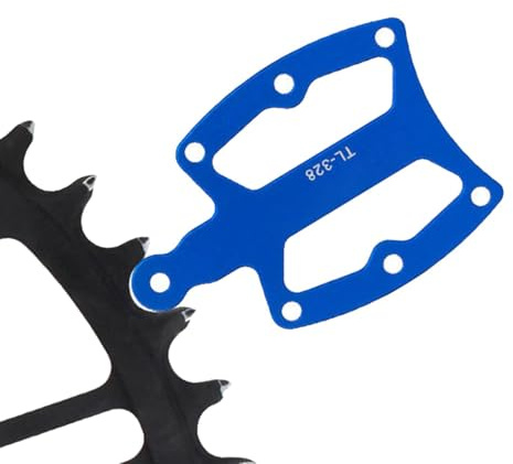 Chain Wear Gauge, Bike Chain Ring Checker Tool, 2.28 x 1.59 x 0.08 Inches Metal Measurement Device, Precision Tooth Thickness Inspection Tool, Anti Skip Maintenance Accessory, Cycling Use for Bikers