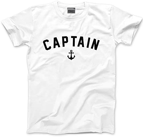 Hot Scamp Captain - Mens and Youth Unisex T-Shirt - Sailing Boat Owner Sailor Yacht M White
