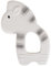 Tikiri 8591505 Kautschuk Beißring Zebra, Zahnungshilfe aus Naturkautschuk, für Babys ab 0+ Monaten, Weiß