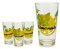 amara-global Lot de 6 verres à eau en verre Motif fruits Orange limonade 310 ml