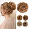 TESS Haarteil Haargummi Braun Ombre Dutt mit Haaren Gewellt Kleine Haarknoten Hochsteckfrisuren günstig Haarverlängerung Extensions für Frauen 30g