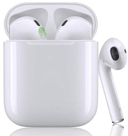 Bluetooth 5.3 Headphones,Air Buds Pods Bluetooth Wireless Earbuds with Noise Reduction,in-Ear Ear Buds Sport Headset IPX7 Waterproof Auto Pairing Fast Charging HD Mic Headsets,for Android/Airpods/IOS