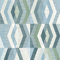 Papier peint motif géométrique bleu & vert | Tapisserie scandinave pour chambre adulte | Papier peint intissé géométrique pour salon