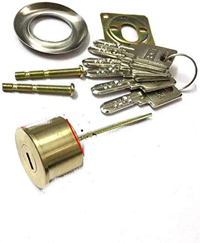 Set di serratura a cilindro di sicurezza per garage, con 6 chiavi e anello di fissaggio per serratura per porta