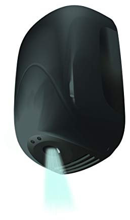 HDcasa Asciugamani Elettrico Automatico Vama Smart Jet Mini 900W NF, Riscaldamento Rapido, Termoarredo Bagno Compatto Fai da Te Made in Italy, arredo Bagno, Aria Calda, Nero