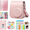 Berfea Kamera Zubehör Schutzhülle Set kompatibel mit Fujifilm Instax Mini 12/ Mini 11/9 Sofortbildkamera, beinhaltet Tasche, Fotoalbum, Rahmen, Wandaufhängung, Filter, Aufkleber(Rosa)