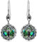 Boucles d'oreilles Arbre de Vie Celtique Argent Sterling 925, Cadeaux de Bijoux d'anniversaire pour Les Femmes Elle (Noir)