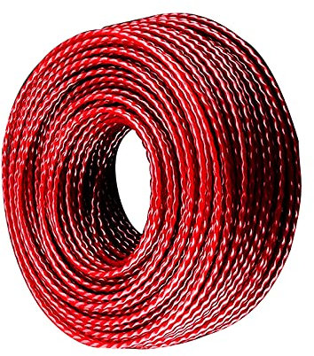 Eyerayo Filo per decespugliatore, 2 mm x 50 m, Rosso, Nylon Resistente, Universale, per Trimmer Line