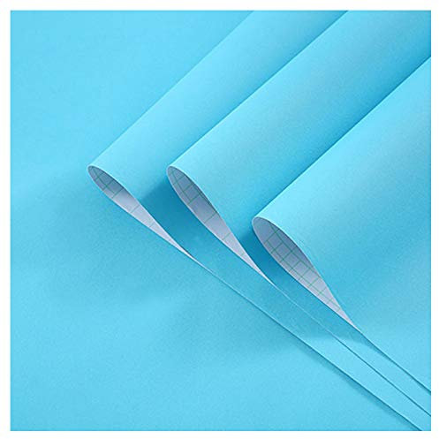 bandezid Möbelfolie Selbstklebend Tapeten Folie Klebefolie Vinyl Selbstklebend Dekorfolie für Möbel Küche Tür-4x himmelblau 122cm*15m