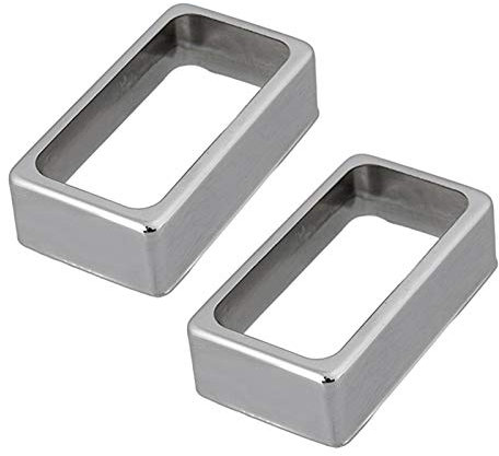 SHESSTILL 2er Set Open Style Humbucker Pickup Cover für E-Gitarre - Nickel