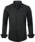 J.VER Men's Long Sleeve Black Dress Shirt Regular Fit Solid Business Casual Formal Shirt Button Down Wedding Work Stretch Non Iron S