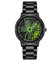 RWXCOW Auto Rad Felgen Nabenuhr - Hohl wasserdicht Sport Uhr für Herren Geschenke Armbanduhren, wasserdichte Edelstahl Armbanduhr, wasserdichte Edelstahl Armbanduhr.Stahlband(GrünerZeiger)
