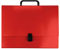Netuno 1 mallette rouge avec poignée A4 dos 5 cm mallette scolaire en carton valisette avec poignée porte-documents avec poignée porte-documents portable pour transport de documents bureau école