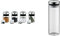 WMF Depot Gewürzstreuer-Set 4-teilig, 100ml, spülmaschinengeeignet & Depot Vorratsdose Glas 1,5l, Höhe 28,5 cm, Vorratsglas mit Deckel, Kaffeebohnen Behälter, Müslidose, mit große Einfüllöffnung