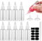 Gaomoeny 10 Pcs Small Squeeze Bottle(5 Pcs100ml+5 Pcs 60ml), Plastic Squeeze Condiment Bottles, Squeeze Liquid Dropper Dispensing Bottles Containers for Sauce Lotion, with Funnels, Labels, Pen
